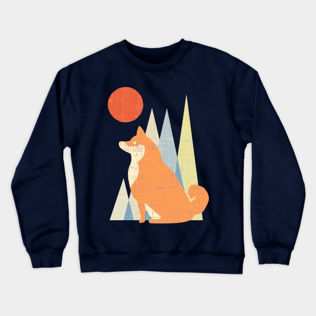 Waiting for you Shiba Inu Crewneck Sweatshirt by huebucket